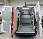01_The 2018 Mercedes Sprinter L2 H2 with Syncro racking and a ramp for a door and window service (1)