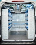 01_The complete Syncro racking system in a Maxus Delivery 9 L3 H2 for a building systems technician