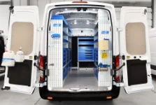 01_The Ford Transit with racking on both sides for an industrial systems installer