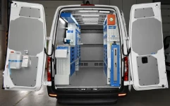 01_The Mercedes Sprinter with racking for assisting carwashes