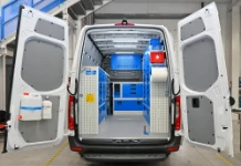 01_The Mercedes Sprinter with Syncro System’s mobile workshop for servicing remote control systems
