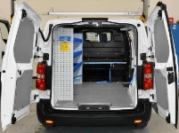 01_The Toyota Proace with a roof rack and racking on one side only