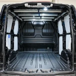01_The Volkswagen Transporter with hanging garment bars and hanger retainers for a laundry