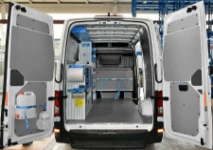 01_The VW Crafter with a complete racking solution for servicing construction machinery