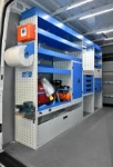 02_The Daily’s left side wall with compressor, generator, shelves and locker