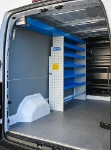 02_The full-length top tray and shelves on the left of the Nissan Interstar
