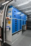 02_The left of the 2018 MY Sprinter with Syncro drawers and open and enclosed shelves