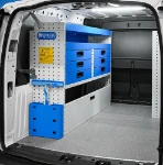 02_The left of the Ford Connect with floor-level compartment, drawers and shelves