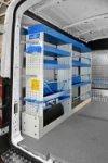 02_The left of the Transit, showing the drawers and lashing straps