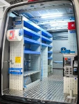 02_The sealed tray for jerry cans, shelves and accessories on the left of the Sprinter