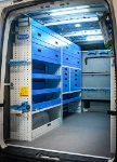 02_The shelves, drawers, case compartment and vice bench on the left of the MAN TGE