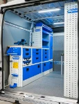 02_The workbench with vice, drawers and locker on the left of Fiat Ducato