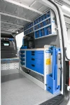 03 The workbench, drawers and vice bench on the right of the Sprinter