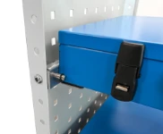 03_A detail of the pin and O-ring that hold the case in place when the van is moving