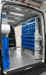 03_Blue plastic bins, transparent containers and accessories on the right of the Crafter L3 H3