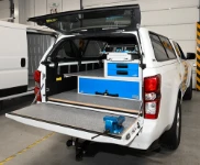 03_The pickup’s resin-coated marine plywood liners and long drawers