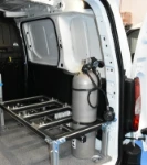 03_The right of the Opel Combo with a custom-made frame for transporting air tanks