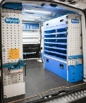 03_The right of Trafic (1), with shelves adapted for carrying cases, a bar rack and a silicone cartridge rack