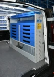 03_The top shelf with removable plastic containers in the heating company’s Nissan NV300