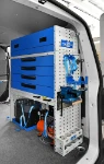 03_The Transporter’s pull-out vice bench, drawers, Ecoflow power station and compressor