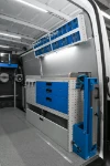 03_The work area and fold-away vice bench on the right of the Mercedes Sprinter