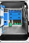 04_Jerry cans in the Syncro System leak-proof tray inside the Transporter