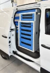 04_Metal drawers with non-slip mats at the side door of the Renault Express