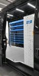 04_Syncro’s racking solution for installing kitchens, seen through the Daily’s side door