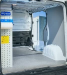 04_The cargo retaining accessories on the bulkhead of the electrician’s Courier (1), seen through the side door