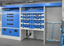 04_The Ducato’s shuttle-type case transport compartment and case trays