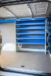 04_The Nissan Interstar's shelves, floor-level compartment and free bulkhead