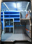 04_The special compartments and folding shelf in the Daily for road construction