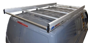 04_The Transporter’s roof rack, consisting of cross bars, a rear roller and side fences