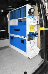 04_View of Syncro’s racking through the side door of the plumber’s Ford Custom