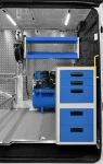05_The Man TGE’s compressor-generator installed under Syncro System shelving
