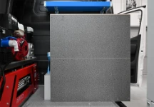 06_A close-up of the protective panelling on the drawer cabinet at the Sprinter’s side door