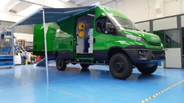 08_The Iveco Daily’s veranda, complete with supporting legs