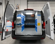 10 The Mercedes Vito L2 H1 with Syncro racking for servicing waste processing machines