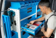 10_A drawer with a non-slip mat and space dividers