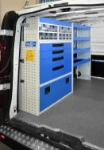 22_A case compartment, open and enclosed shelves and transparent containers in the NV300