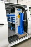 44_A close-up of the fold-away vice bench in the Custom with the sliding door