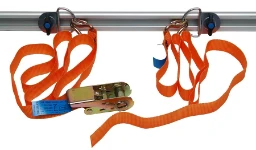 A bar and strap system with sliding fittings