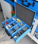 A case in a Syncro racking system, with 10 trays