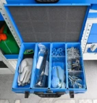 A case in a Syncro racking system, with 4 trays