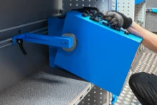 A case secured by the cam-lever shuttle
