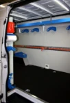 A commercial vehicle upfit for an irrigation company