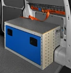 A custom cabinet with a 9 mm marble-look plywood top