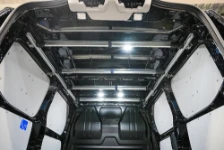 A Custom with liners and hanging garment bars