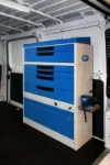 A Ducato van with storage units and accessories