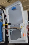 A fold-away table on the Custom’s rear door